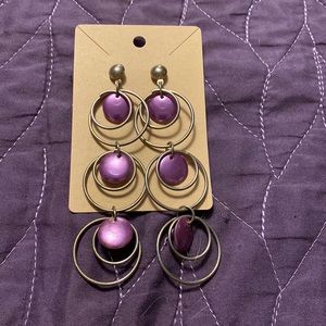 Gold and purple hoops